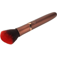 Electric Makeup Brush, Rechargeable USB Massage Makeup Brush for Flawless Mixing, Contouring, Highlighting, 10-Speed Vibration Adjustable (Brown Oblique Head)