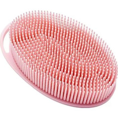Silikon-Körperbürste, Peeling-Körperschrubber, Silikon-Körperschrubber Luffa, Silikon-Badebürste, weiches Peeling-Körperbad, Duschschrubber für Kinder und Erwachsene, alle Arten von Haut (Rosa)