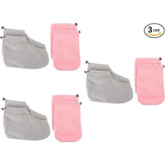 FRCOLOR 3 Sätze Handschuhe Finger Uv Für Füße Schmerzt Moleskin Masken Unisex Creme Fußfeilen Für Harte Paraffin Schälen Hornhautentfernungsfuß Spa Gel Abs Stoff Rosa