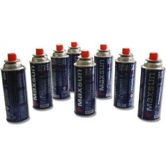 Pack of 16 Gas Cartridges 227 ml for Camping Stove Butane Gas Cartridge Bottle for Gas Stove / Gas Oven