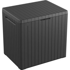 Keter City Cube Grey Resin Garden Chest 56 x 57.5 x 45 cm