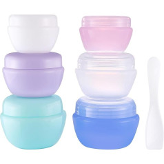 ZOADLE Travel Containers for Toiletries, 3 Sizes, 0.35/0.7/1 Oz, TSA Approved, Leak Proof Travel Size Toiletries Container with Lid for Cosmetics, Makeup, Face, Body, Hand Cream