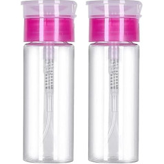 Teemico Nail Polish Remover Pump Dispenser Empty Plastic Bottle Clear Cosmetic Empty Bottle Container 2pcs