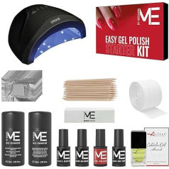 Mesaude Starter Me Easy Gel Polish + 24W LED Bridge - Set Semi Permanent Nail Polish 5ml New Formula + Alteax® Cuticle Oil Free with Accessories and Instructions