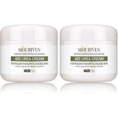 2 Packs Urea Cream 40 Percent - Foot & Hand Cream, for Dry, Cracked Heels, Feet, Knees, Elbows, and Hands, Callus Remover, Maximum Strength Urea Lotion for Softening and Moisturising