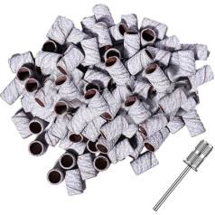 100 Pieces Nail Drill Sanding Belts 240 Grit Electric Nail Files Sanding Belt for Nails, Gel Manicure and Pedicure