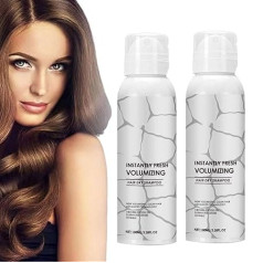 Dry Shampoo, Instantly Fresh Volumising Hair Dry Shampoo, Natural Dry Shampoo Volumising Spray, Dry Shampoo with Instant Fresh Effect & Volume Boost, Dry Shampoo without Residue (2 Pieces)