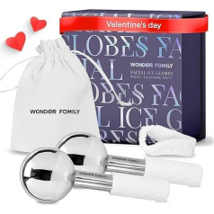 Ice Globes for Face - Ice Roller for Face & Puffy Eyes - Ice Face Roller - Cryo Sticks for Face Beauty - Face Ice Roller for Eyes - Facial Ice Globes for Facials - Cryotherapy Silver Facial Globes