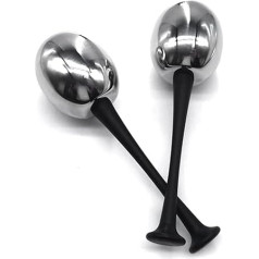 Ice Globes Face Massage Tools for Face, Eyes, Neck, Unbreakable Stainless Steel Face Cryo Sticks, Cold Roller with Storage Case, Beauty Gifts for Women, Girls, Ladies, Black