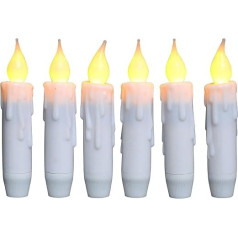 CVHOMEDECO. Set of 6 Flickering Warm White LED Resin Drip 4