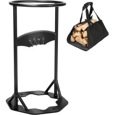 GFTIME Manual Log Splitter Diameter 25.9 cm Cracker Firewood Splitter with Firewood Carry Bag - Kindling Splitter Wood Splitter Portable Wood Splitter Hand Cutter Wedge Manual Wood Splitter for
