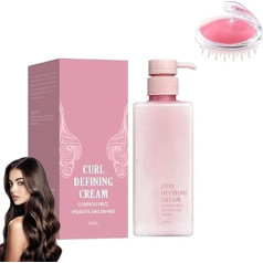 Hairhalo Curl Defining Cream, Light Curl Cream for Curly Hair, Anti-frizz, Moisturising, Smoothing for Curly & Wavy Hair (1 Piece)