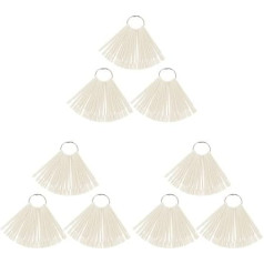 3 Pieces 3 Pockets Fan Board Art Tool Polish Pattern False of Card Lace Manicure Plates Practice Fan Shaped White Accessories for Moulded Metal Board