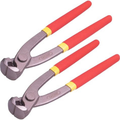 CATXNY Nail Puller 2 Pcs End Cutting Pliers Nail Remover Tool Staple Puller Nail Puller Tool Side Cutting Pliers 8 Inch Red