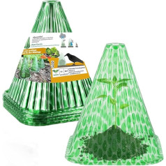 VDYXEW Garden Cloches, Pack of 20 Reusable Plant Bell Covers, Bell Jar Cloches for Protection Against Sun, Frost, Snails etc. (22 x 19.5 cm)