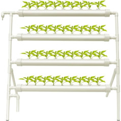 36 Plant Hydroponic Grow Hydroponics Water Pipe Hydroponics Plant System Garden with Plant Baskets Water Inlet Ideal for Growing Salad, Rapeseed, Celery, Beets, Strawberries, Tomatoes, Peppers