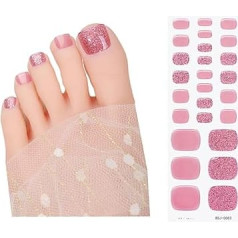 Plain Toenail Polish Strips, Toenail Stickers, Full Wraps, Semi-Hardened Gel Toenail Strips, Toe Wraps