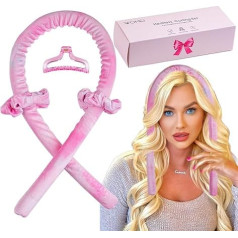 Heatless Curlers Set No Heat Large Overnight Hair Rollers Heatless Silk Curls for Long Hair Tie Dye Curling Iron with Hair Clip