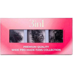 LLBA Promade Mix Fans, Handmade Volume Eyelashes, Multi Selections From 5D To 12D, C CC D Curl, Thickness 0.03 ~ 0.1 mm, 9.18 mm Length, Long Lasting, Easy Application (5D-0.07 CC 9-10-11111111 mm)