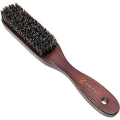 Kobe Pro Wooden Beard and Fade Brush 100% Boar Bristles in Dark Wood Body - Perfect Fading and Beard Style