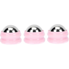 Healeved 3 Pieces Roller Massage Ball Full Body Massager Mini Tools Face Tools Aesthetic Ice Balls Relaxing Massage Metal Cooling Face Roller Small