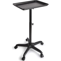 Mobiler Beauty Salon Trolley Wagen Gerätewagen Friseur Rollwagen Salonwagen Trolley Friseurwagen Bedienungswagen Salonhilfe Cart Friseur Arbeitswagen Verstellbare Schwarz/Silber (Schwarz)