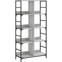 ‎Vidaxl vidaXL Bookcase, Bookcase with 8 Compartments, Shelf with Adjustable Legs, Standing Shelf, Filing Shelf for Living Room, Office, Grey Sonoma Wood Material