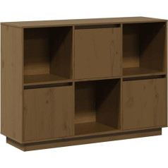 Vidaxl Sideboard Chest of Drawers Sideboard Side Cabinet Multi-Purpose Cabinet Standing Cabinet Living Room Hallway Honey Brown 110.5 x 35 x 80 cm Solid Pine Wood
