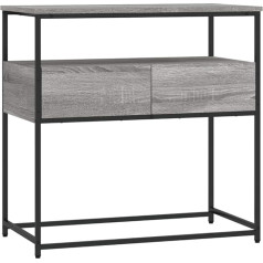 Makastle Console Table Hallway Table Decorative Living Room Bedroom Standing Shelf Side Table Sofa Table Entrance Table Behind Sofa, Grey Sonoma 75 x 40 x 75 cm Wood Material