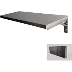 Generisch Klapptisch aus Edelstahl, zur Wandmontage, platzsparend, zusammenklappbar, ideal für Arbeitszimmer, Schlafzimmer, Badezimmer, 80 x 35 cm