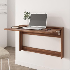 Generisch Wandmontierter Klapptisch für Küche, Esszimmer, moderner Schreibtisch für Zuhause, Büro, mit schwebendem Design, Holz, zusammenklappbar, platzsparend, zusammenklappbar (Farbe: )