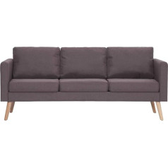 Tidyard Sofa Bed with Back Cushion, 3-Seater Sofa, Couch with Seat Cushion, Sofa Bed, Upholstered Sofa, Choice of Colours, Couch Set, Cream/Brown/Blue/Wine Red/Taupe