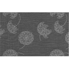 Amdxd Washable Square Placemats, Set of 6, PVC Place Mats, Christmas, Washable, Dandelion Pattern, Non-Slip, Place Mats, Dark Grey for Home, Restaurant, Dining Table, 45 x 30 cm