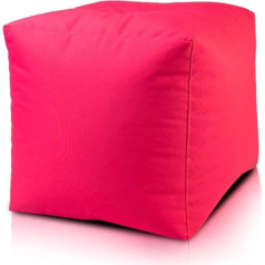 Ecopuf Cube S Outdoor Waterproof Polyester Footstool with Polystyrene Balls