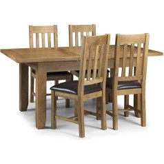 Julian Bowen Light Astoria Extending Dining Table Oak Waxed