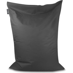 Bubibag Bean Bag - Rectangular Floor Cushion in 28 Colours and 7 Variations - Outdoor Bean Bags Indoor Bean Bag for Children and Adults (Anthracite, 150 x 100 cm)