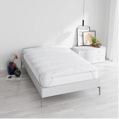 Italian Bed Linen ELEGANT QUILTED TOPPER WITH ELASTIC TIPS FOR QUEEN BED 120 X 195