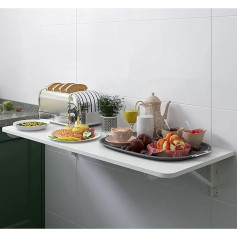 ‎Generisch Wandmontierter Klapptisch für Küche und Heimbüro, schwimmender Laptop-Schreibtisch mit herunterklappbarem Design, Schreibtisch und Computer-Arbeitsplatz, robuste, faltbare Halterung für platzsparende