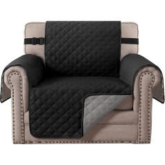 ‎Bellahills BellaHills Luxury Quilted Sofa Protection Cover Water Resistant Furniture Cover, Durable & Dirt Resistant - 190cm x 53cm Stone Blue