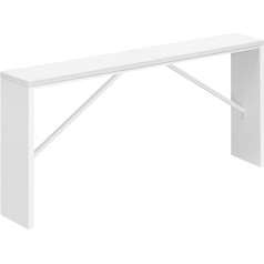 Mahancris Console Table, Sofa Side Table, Entrance Table, Retro Dining Table, Narrow Side Table, Behind the Sofa, Robust and Sturdy, White ACTWT15801