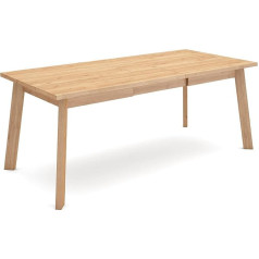 Skraut Home Dining Room Table, Kitchen Table, Dining Table, Dining Table, 200 cm, For 10 Guests, Wooden Legs, Modern Style, Oak