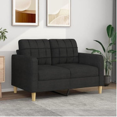 ShGaxin 2 Seater Sofa Black 120 cm Fabric Sofa Living Room Youth Sofa Relax Sofa Sofas & Couches Sofa for Bedroom Youth Room