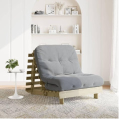 ShGaxin Futon Sofa Bed with Mattress, 90 x 206 x 11 cm, Impregnated Pine Wood, Lounge Sofa, Sofas & Couches, Relax Sofa, Couch for Living Room - 846765