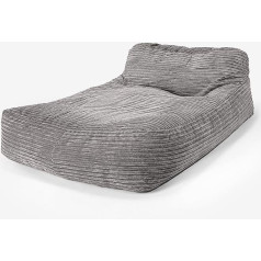 Lounge Pug , Sofa Bed Bean Bag Chaise Lounge Cord Slate Grey