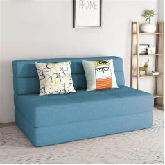 Usmask Sofa Bed, Tri-Fold Portable Lazy Couch Sleeper Chai, Guest Chaise, Lounge, Padded Cushion, Guest Sleeping Chair, Washable Cover for Home, Bedroom, Living Room, Office, Beige