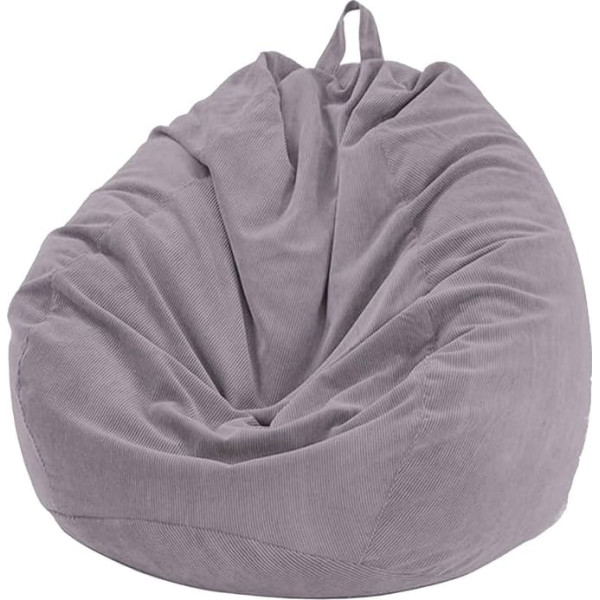 Xiximaon Bean Bag Cover without Filling, Bean Bag Cover Plain Bean Bag Case with Zip for Children and Adults, Removable Bean Bag Covers (Dark Grey, L)