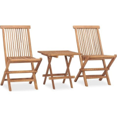 Rantry Gartenmöbel-Set, zusammenklappbar, 3-teilig, aus massivem Teakholz, Sofas für den Außenbereich für den Garten, Sofa, Wohnzimmer, Garten, Außeneinrichtung, Sofa für Terrasse und Garten