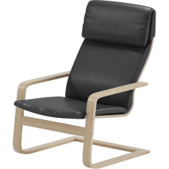 Hometown Market Durable Pello Replacement Cover is Compatible with IKEA Pello Chair or Armchair Slipcover (Faux Leather, Black)