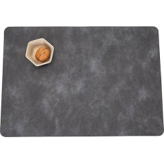 Mesnt Tischset Modern Wohnzimmer, 2er-Set rutschfest, abwischbar, hitzebeständig Platzsets für küche Speisetisch Hotel, Platz-Matten, 43x30cm, Dunkelgrau
