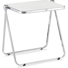 Generisch Zusammenklappbarer Acryl-TV-Tablett für Home Office, kompakter faltbarer Beistelltisch, kleiner Computertisch für kleine Räume, keine Montage erforderlich